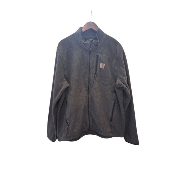 Carhartt Mens size Large Fleece Full Zip Gorpcore Utility Cozy Workwear Jacket - Picture 2 of 11
